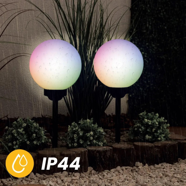 Садова декоративна RGB куля 20 см на сонячній батареї ATRIS -
                                                        Фото 4